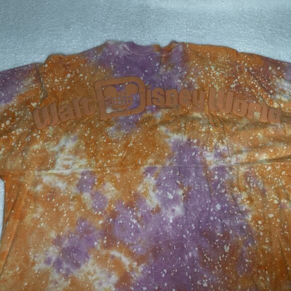 Walt Disney World Spirit Jersey Adult XL Orange Pink Tie Dye Lightweight NWT - Picture 2 of 7
